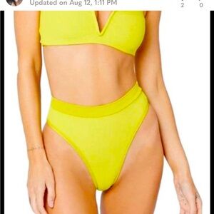 L space Lime Green Frenchie Ribbed Bottoms